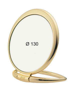 Specchio da tavolo oro, con ingrandimento x3, diametro cm 13 - cod. AU444.3