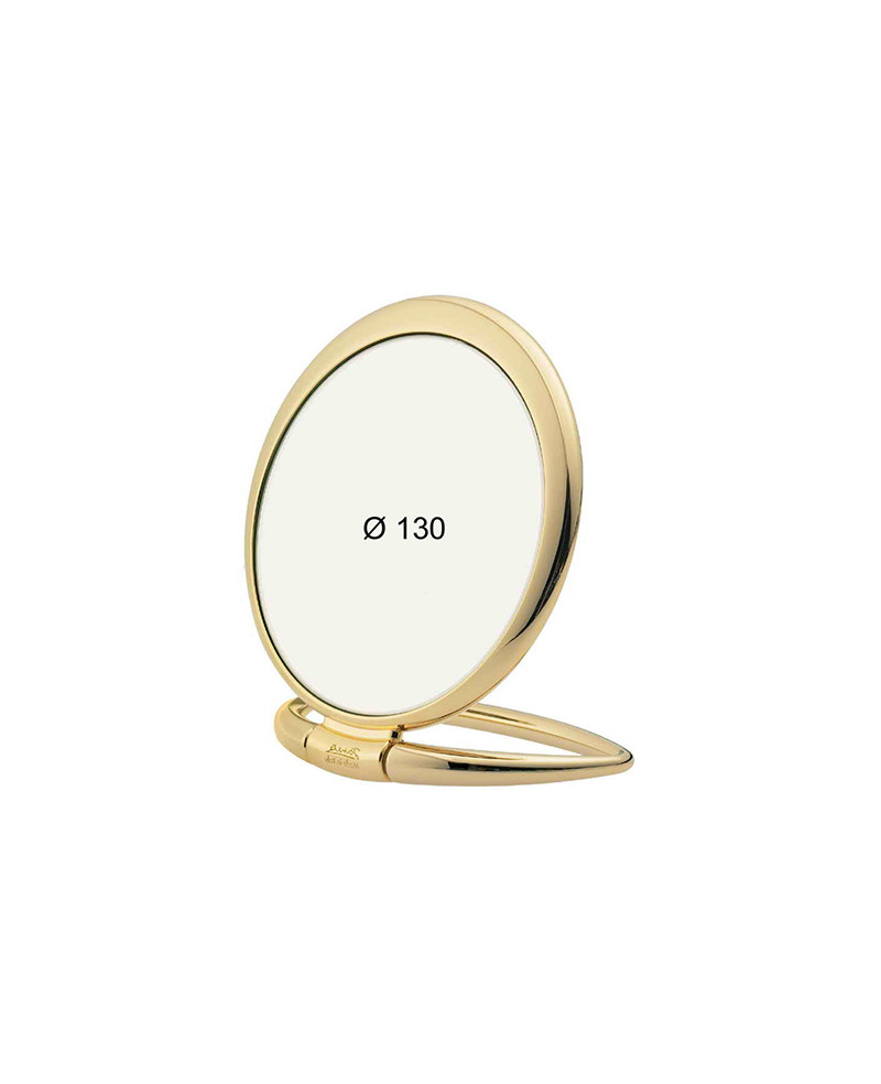Table mirror, magnfication X3, diameter 130, gold color - code: AU444.3