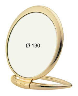 Specchio da tavolo oro, con ingrandimento x3, diametro cm 13 - cod. AU444.3