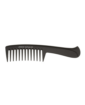 Wide teeth comb with handle 22 cm in titanium - 59802 TIT