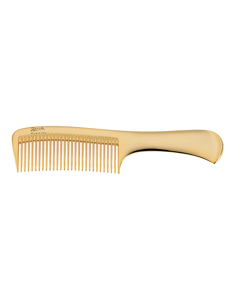 Janeke Golden wide-teeth comb with handle 22x4,5 cm - COD. AU825