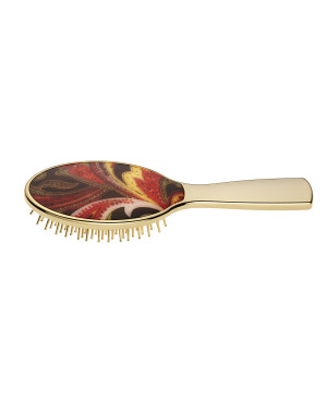 Small golden hair-brush with kashmir element - cod. AUSP232G KAS