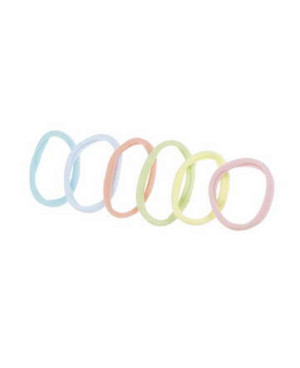 Hair bands,  6 pieces assorted colors- 6 packages - cod. CM50000 ASS