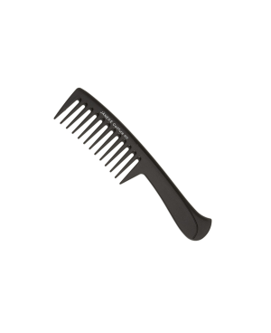 Wide teeth comb with handle 22 cm in titanium - 59802 TIT