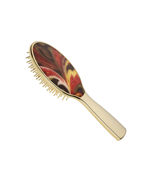 Small golden hair-brush with kashmir element - cod. AUSP232G KAS