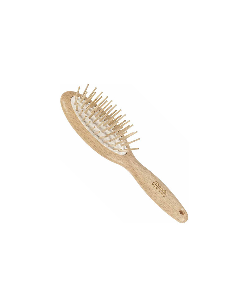 Small beech oval hairbrush - code: SP66N