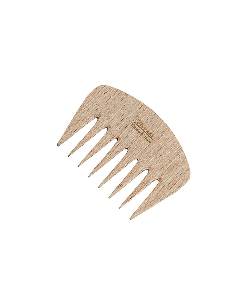 Beech wide-teeth styling comb small 9,8x7,2 cm - Cod. LG363N