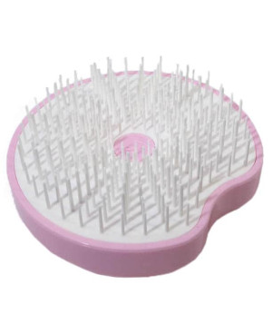 Spazzola Pomme Brush, compatta ed ergonomica con impugnatura palmare e specchio diametro 84, colore rosa - cod. 93SP228 RSA