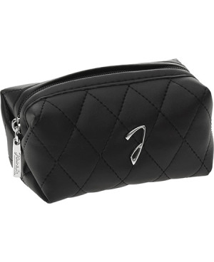 Small quilted pouch, black color - code: A6134VT NER