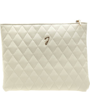 Large quilted pouch, beige color - code: A6130VT BEI