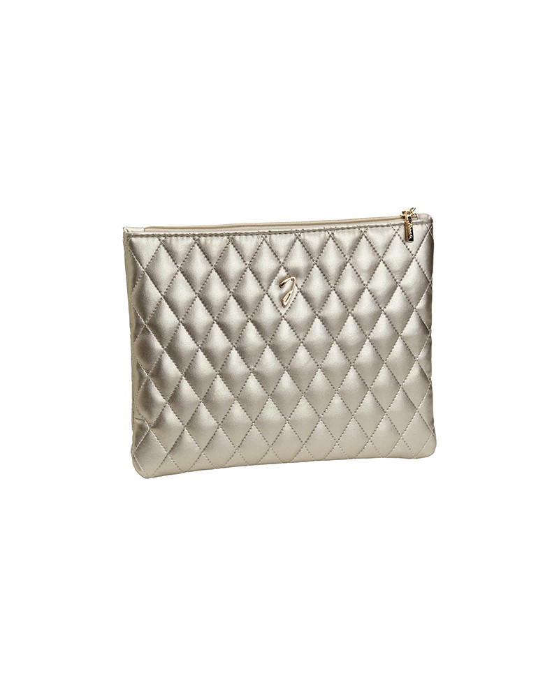 Large quilted pouch, bronze color - code: A6130VT BRO