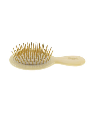 Small hair-brush with gold pins, horn imitation - code: SP24G CRN