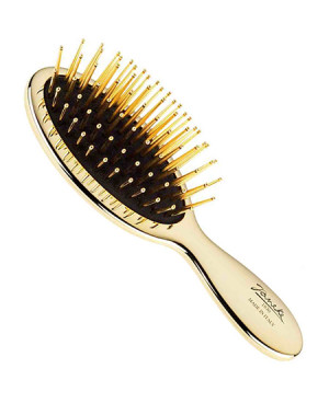 Baby air-cushioned brush with gold pins, gold color - code: AUSP24 G