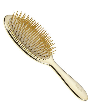 Air-cushioned brush with gold pins, gold color - code: AUSP22 G
