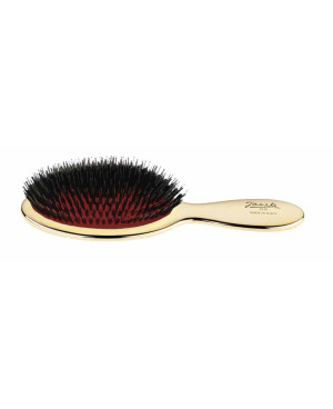 Small brush with bristles and nylon reinforcement, gold color - code: AUSP21M
