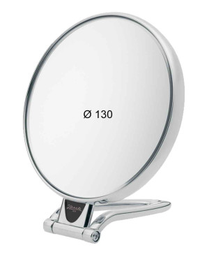 Table mirror, magnification X6, diameter 13 cm, silver color - code: CR446.6