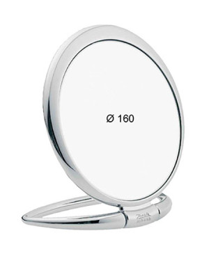 Table mirror, magnification X3, diameter 17 cm, silver color - code: CR443.3
