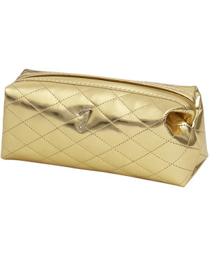 Golden quilted pouch, empty, cm 20x9x6 - Cod. A1929VT