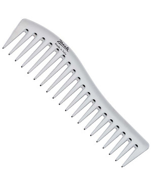 Wavy comb for gel application, silver color - code: CR805
