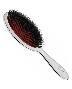 Brush with bristles and nylon reinforcement, silver color - code: CRSP22M