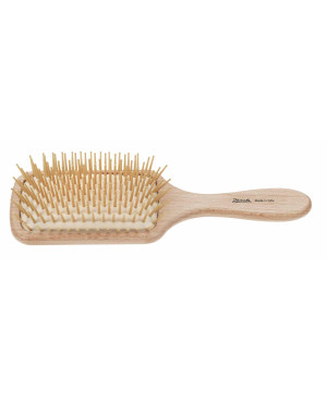 Beech rectangular hairbrush magnum simil wood pins - code: SP94N