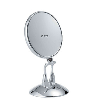 Table mirror, with base magnification X3, diameter 17 cm, silver color - code: CR447.3 SU