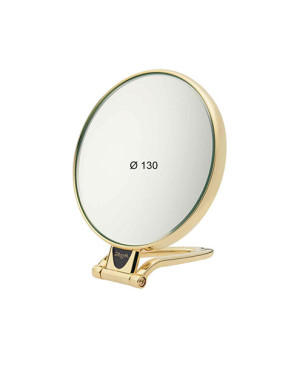 Specchio dorato da tavolo, con ingrandimento x3, diametro 13 cm - cod. AU446.3