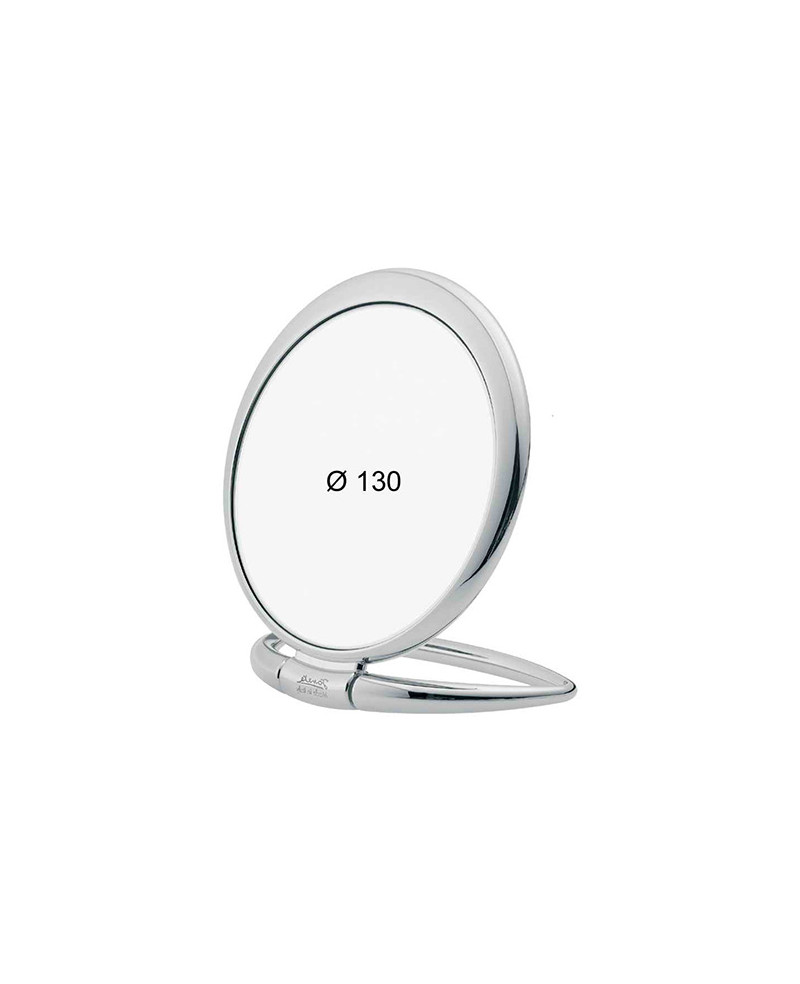 Specchio da tavolo, argento, con ingrandimento x3, diametro 13 cm - cod. CR444.3