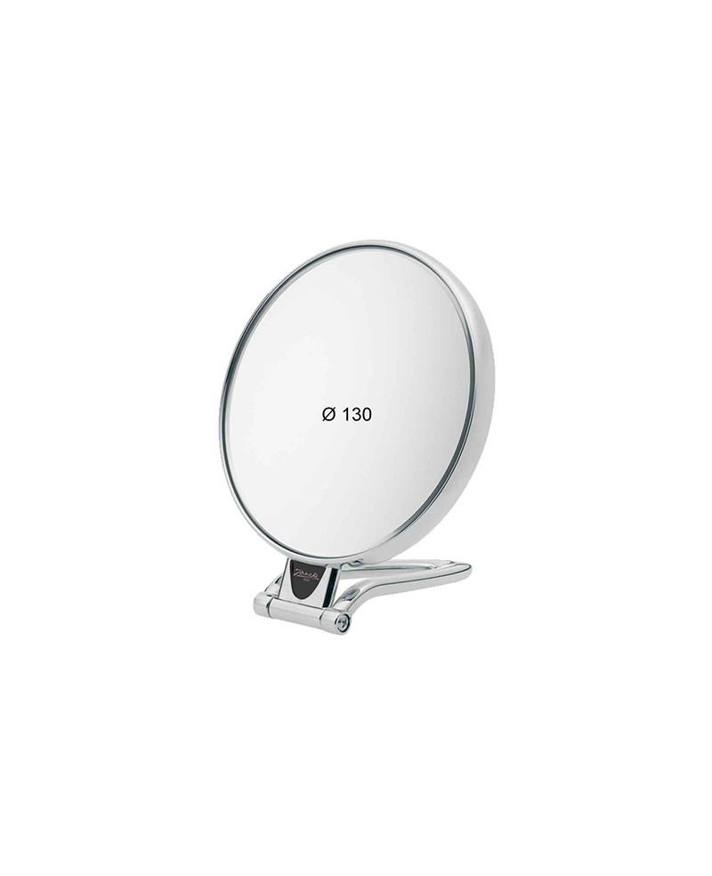 Specchio da tavolo argento, con ingrandimento x3, diametro 13 cm - cod. CR446.3