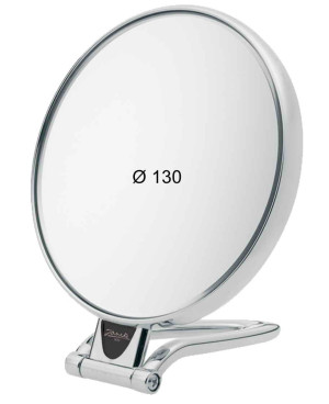 Table mirror, magnification X3, diameter 13 cm, silver color - code: CR446.3