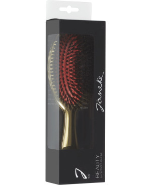 Brush with bristles and nylon reinforcement, gold color - code: AUSP22M
