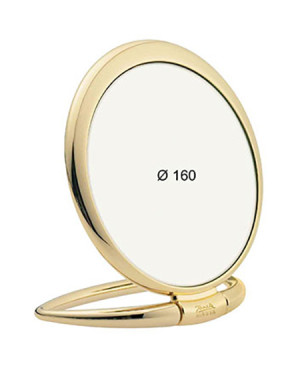 Specchio da tavolo oro, con ingrandimento x3, diametro 17 cm - cod. AU443.3