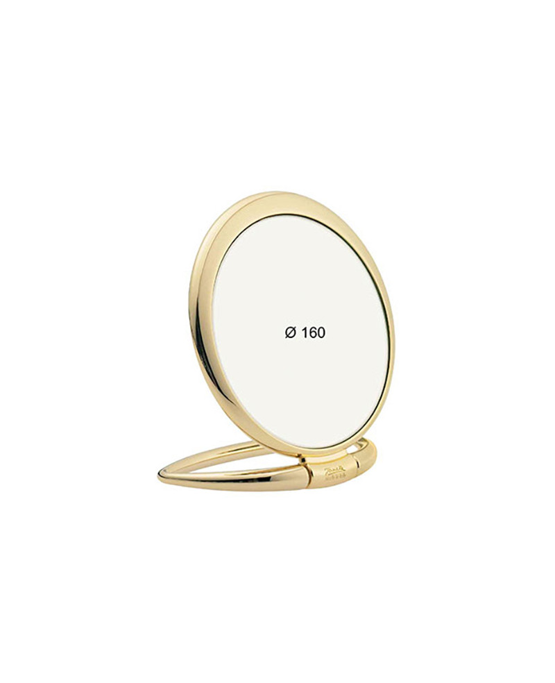 Specchio da tavolo oro, con ingrandimento x3, diametro 17 cm - cod. AU443.3