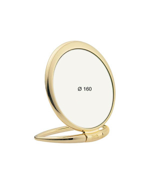 Table mirror, magnification X3, diameter 17 cm, gold color - code: AU443.3