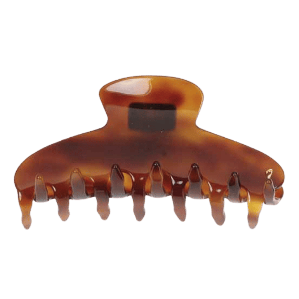 Pinza per capelli media Jäneke finitura tartaruga con struttura resistente a presa salda