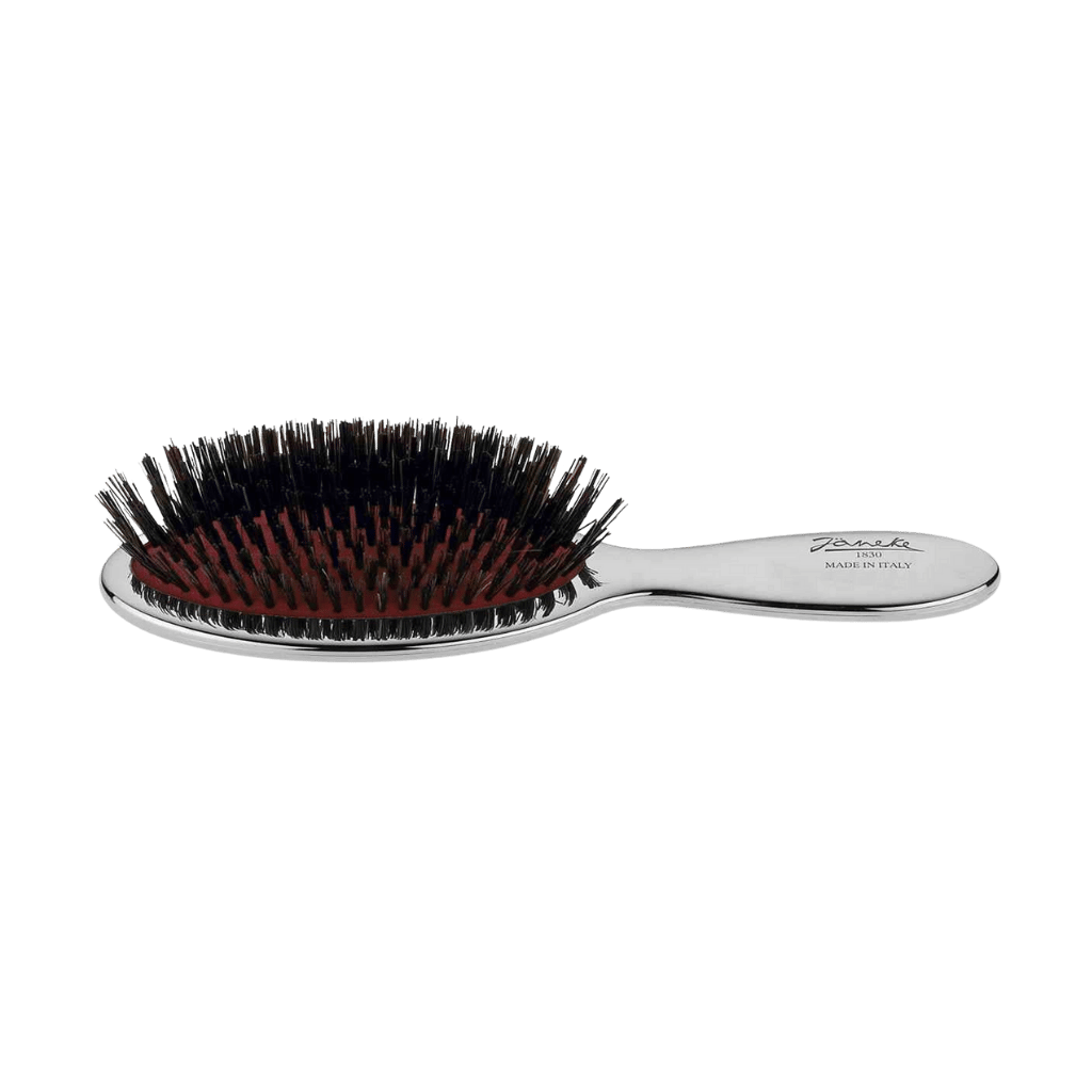 Spazzola pneumatica setole piccola cromo compatta per ritocchi