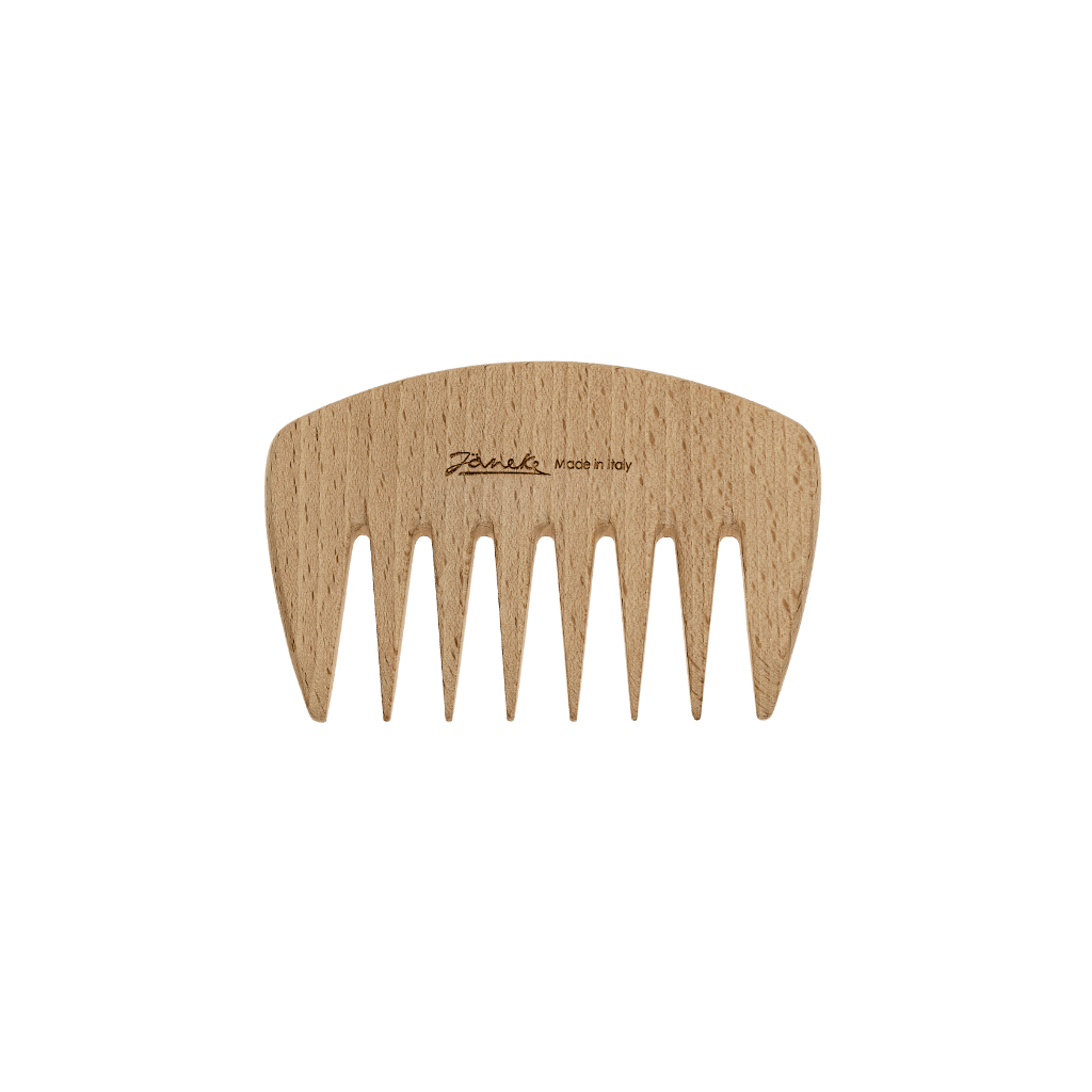 Pettine compatto Jäneke in legno di faggio evaporato con denti stretti districanti