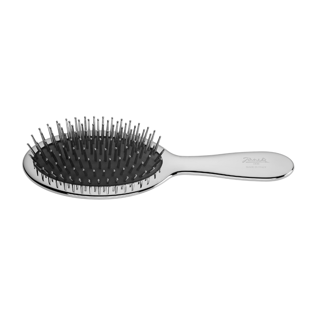 Spazzola pneumatica grande cromata moderna anti-crespo Jäneke