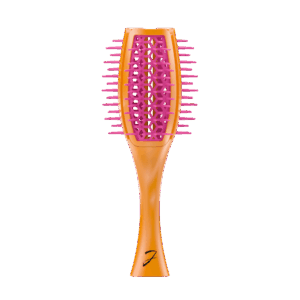 Spazzola Tulip Jäneke arancione e fucsia districante ergonomica