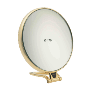 Specchio bifacciale tavolo 170mm Jäneke oro con lente ingrandente