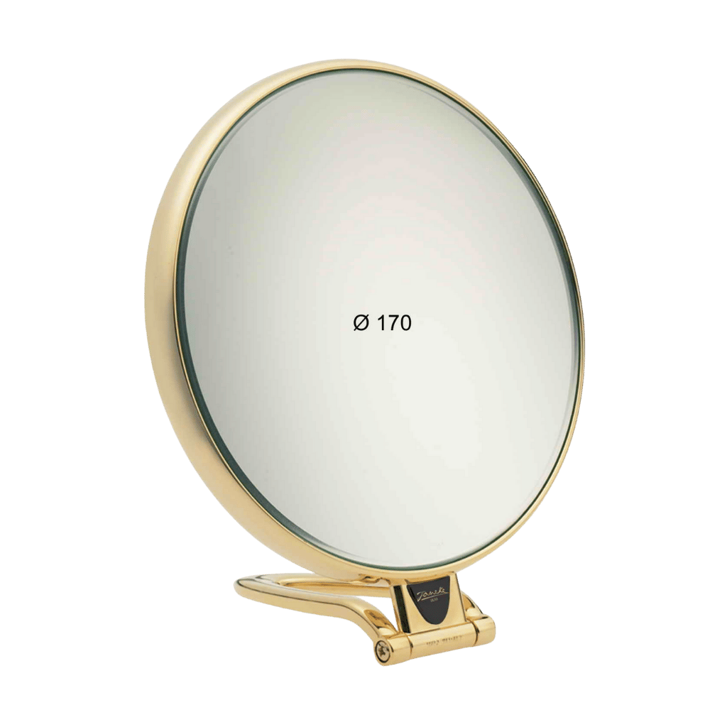 Specchio bifacciale tavolo 170mm Jäneke oro con lente ingrandente