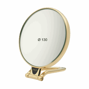 Specchio rotondo diametro 130mm Jäneke oro elegante per trucco e cura