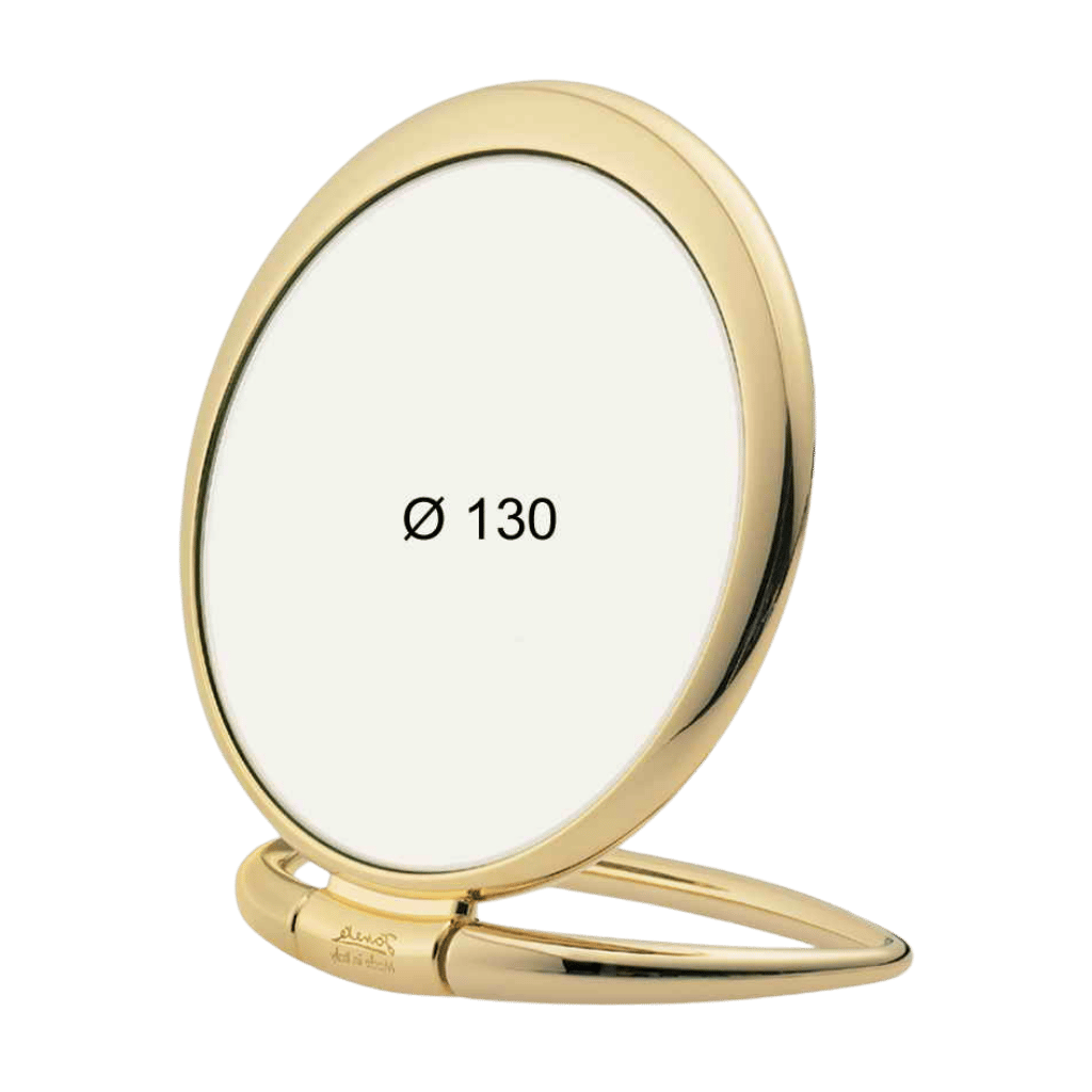 Specchio toeletta rotondo 130mm Jäneke oro per trucco preciso e compatto