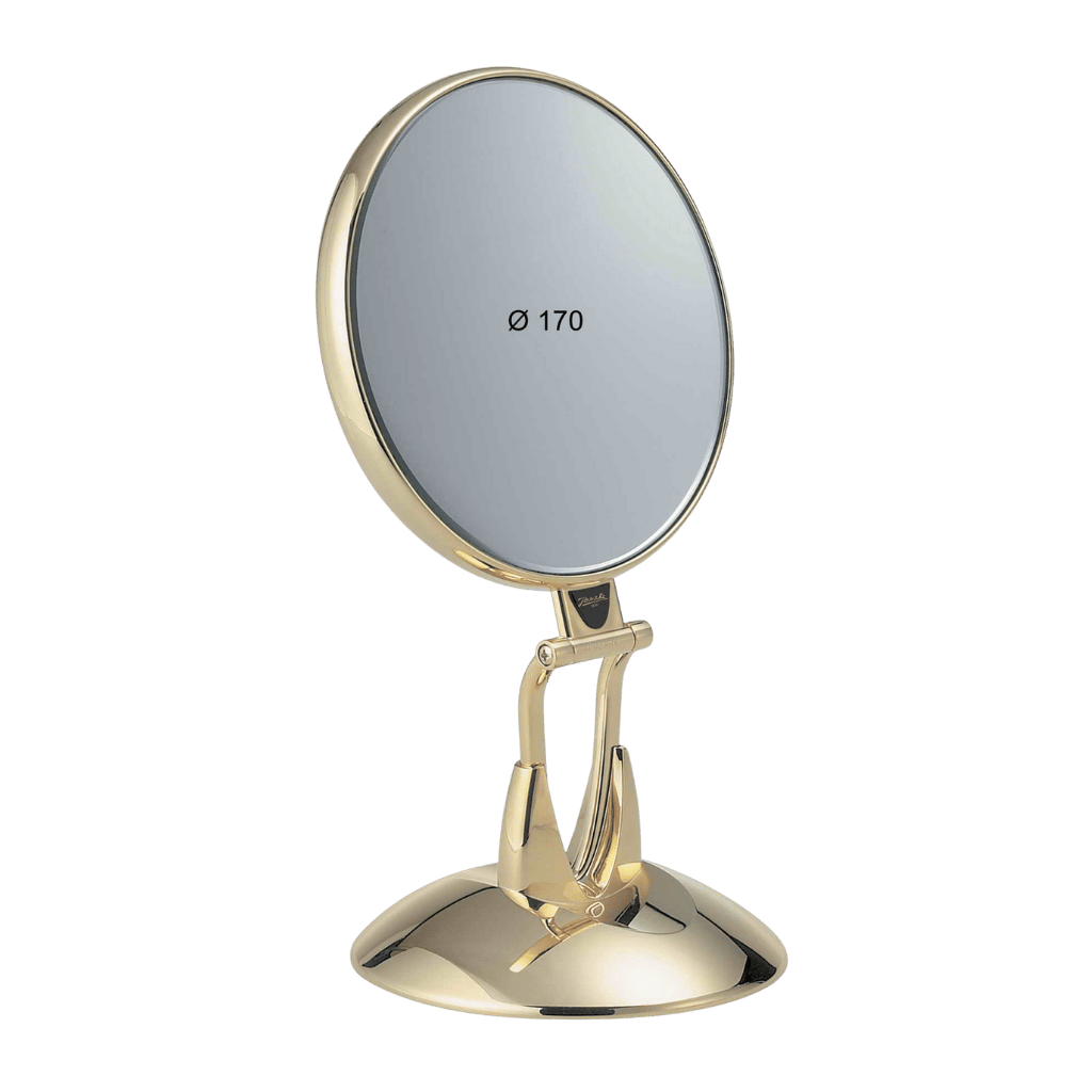 Specchio toeletta rotondo 170mm Jäneke oro pratico per trucco dettagliato