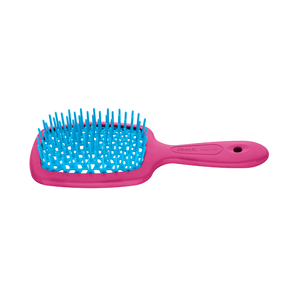 Spazzola districante Superbrush Small fucsia e azzurro Jäneke